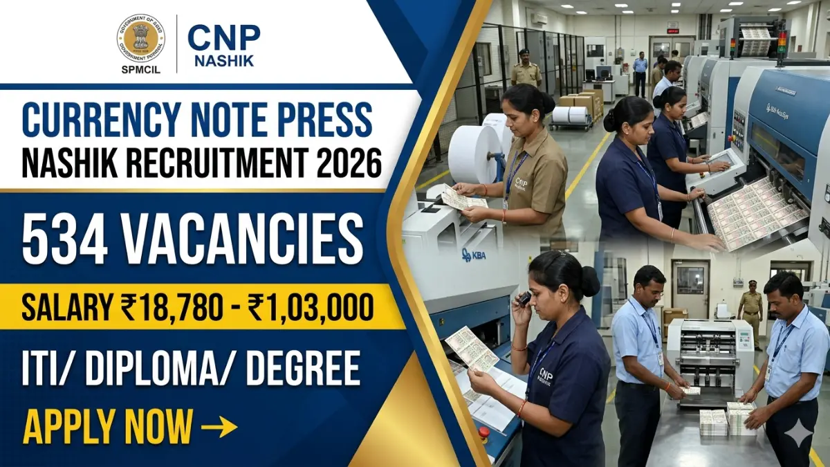 Currency Note Press Nashik Recruitment 2026