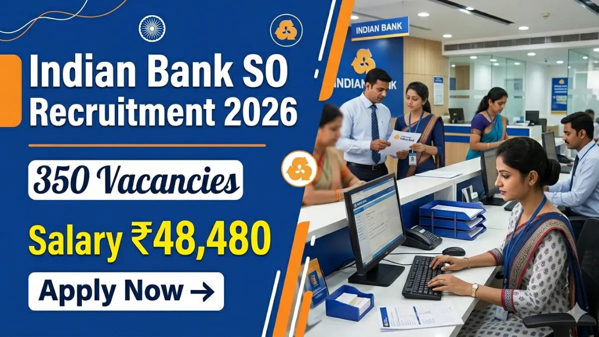 Indian Bank SO Recruitment 2026